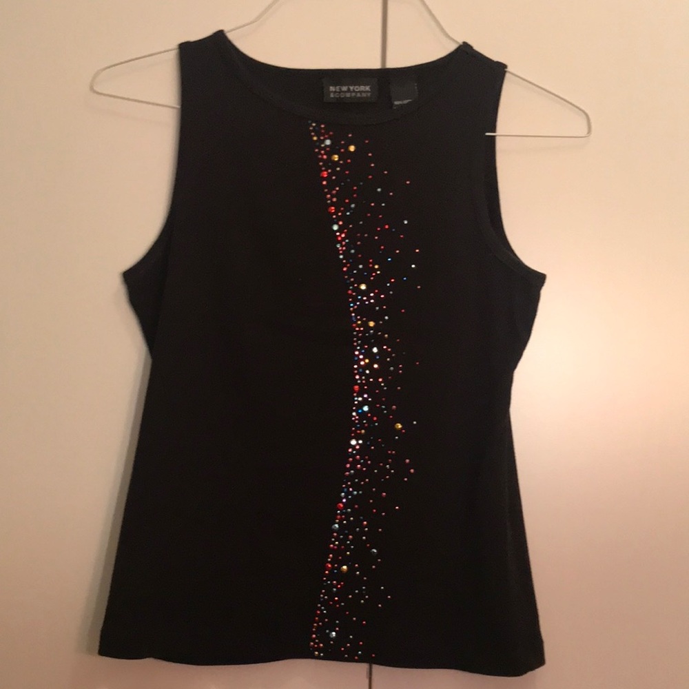 Black sleeveless top